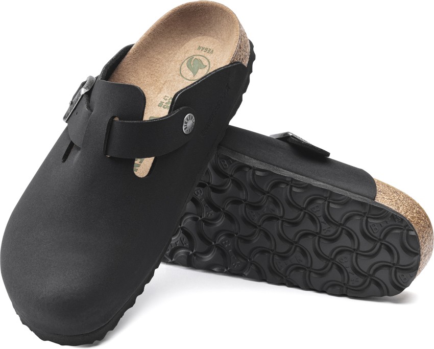 BIRKENSTOCK Boston Vegan Regular Width Men Black Clogs - Buy 