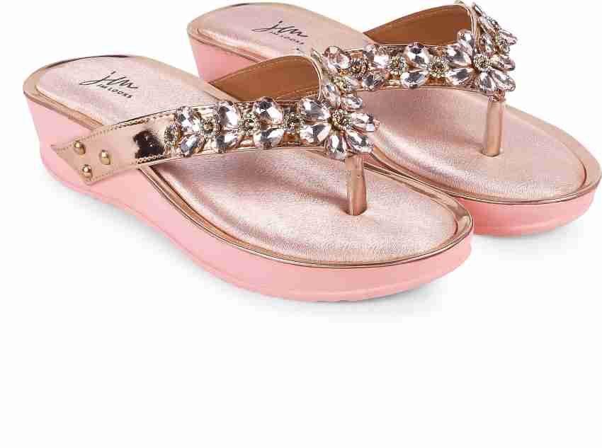 Pink rhinestone flip online flops