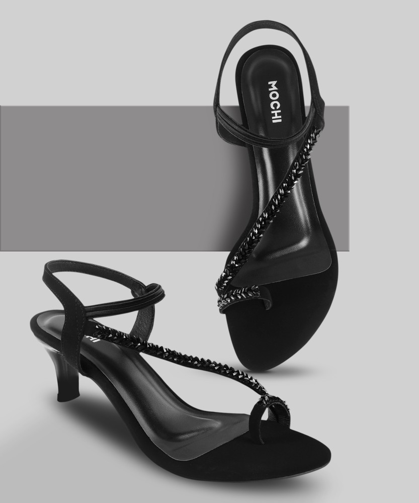 MOCHI Women Black Heels - Buy MOCHI Women Black Heels Online at