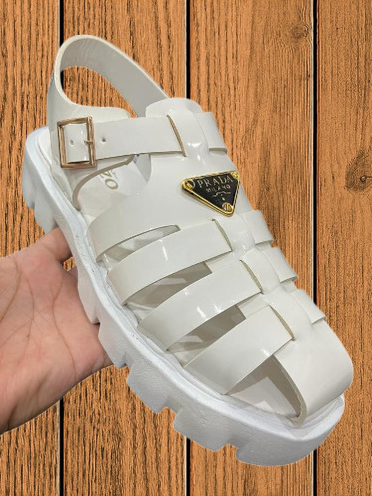White jelly sale heels