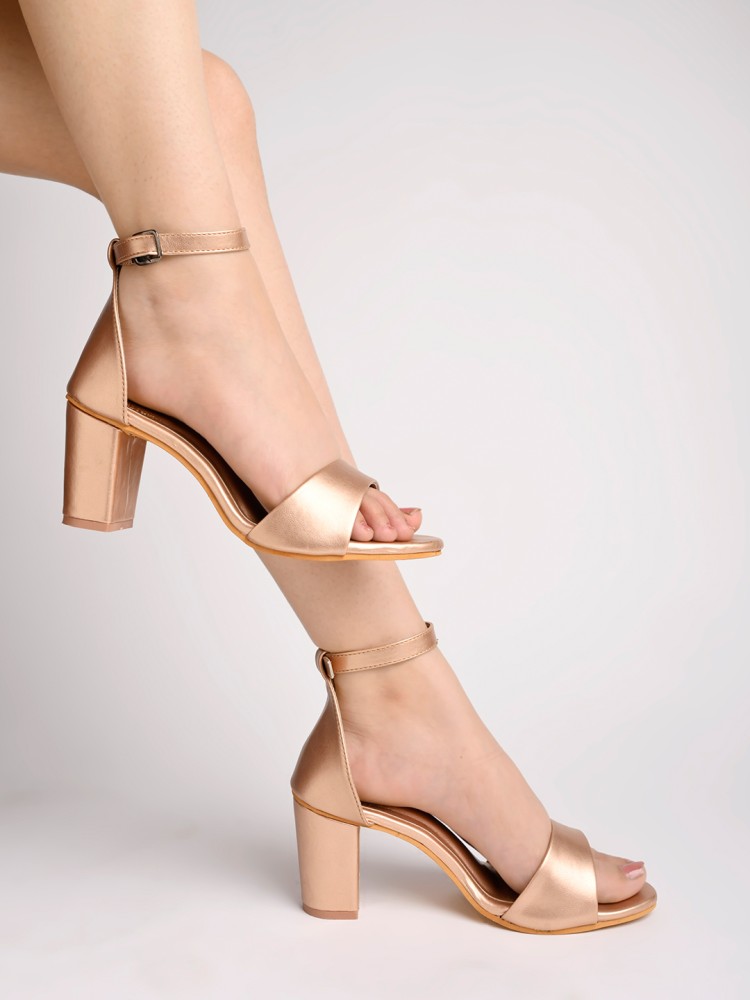 Rose gold sandals on sale india