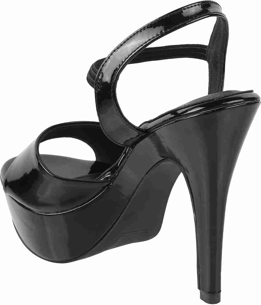 MOCHI Women Black Heels - Buy MOCHI Women Black Heels Online at