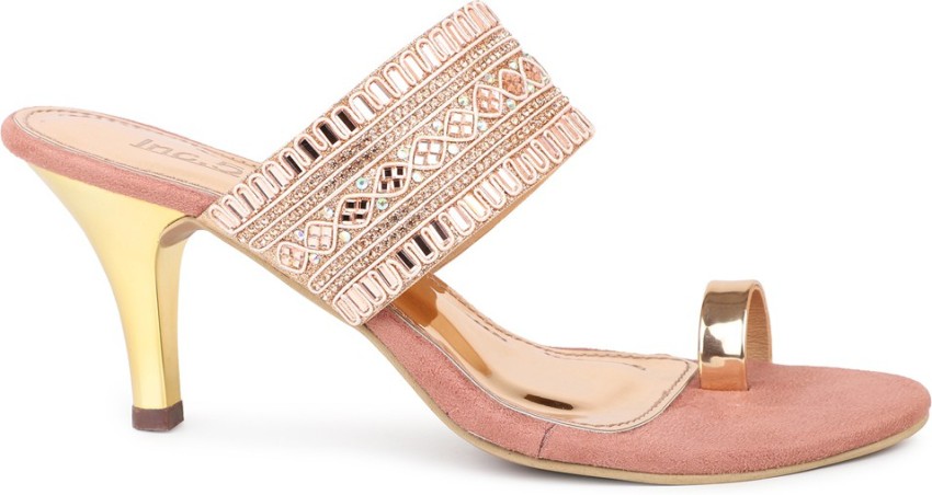 Pink discount gold sandals