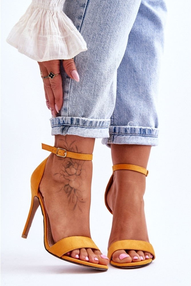 Mustard yellow on sale strappy heels