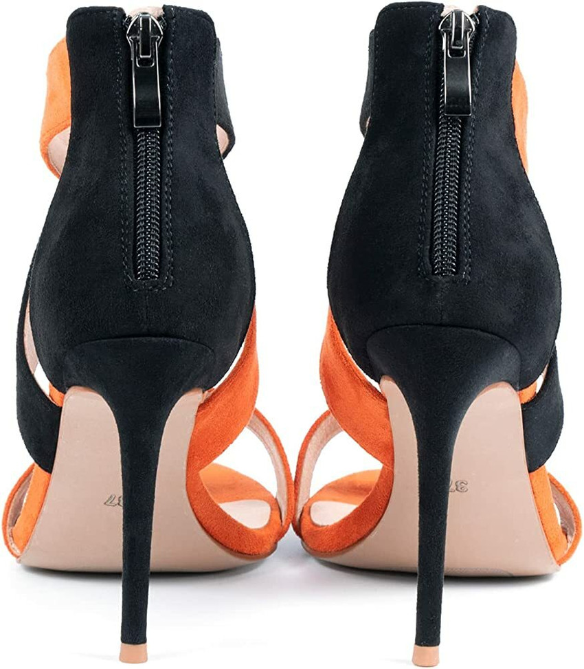 Orange high heel sale sandals