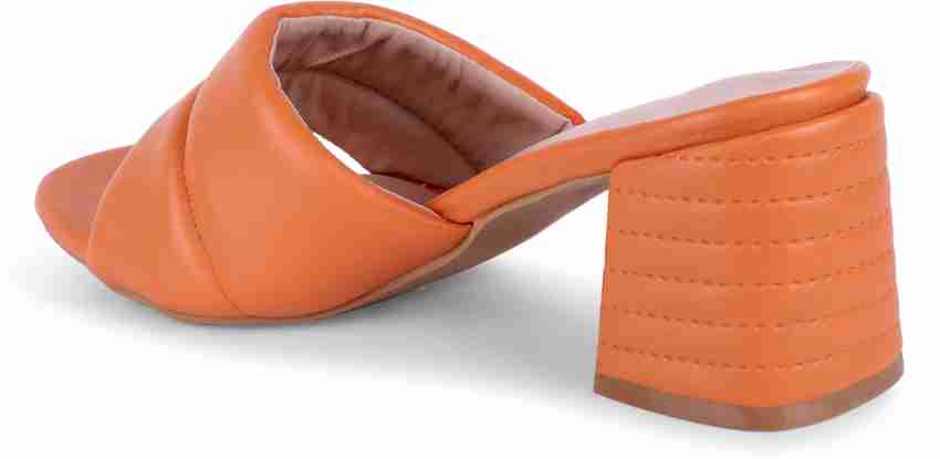 Orange discount mule sandals