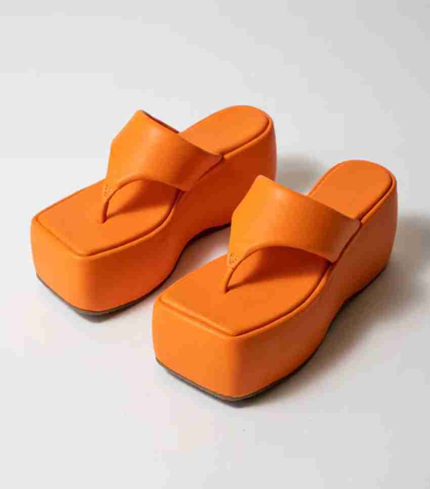 Platform hotsell sandals orange