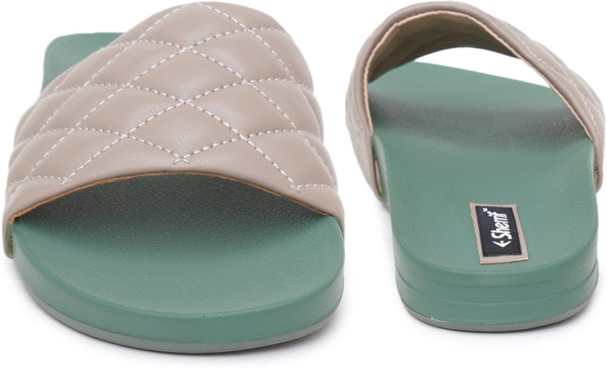 Khaki flip flops online womens