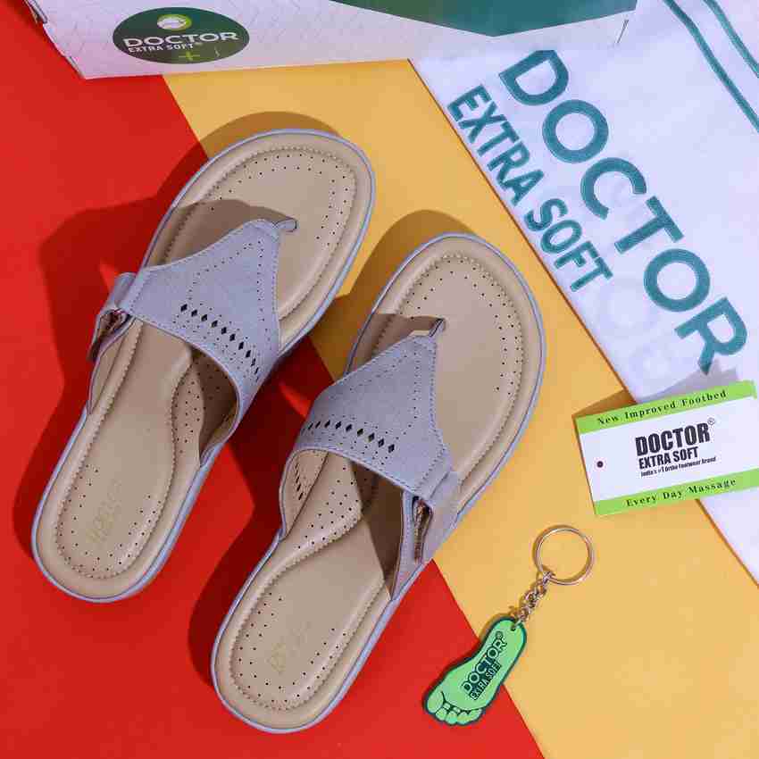 DOCTOR EXTRA SOFT Flat Memory Foam Slippers FlipFlops Comfortable