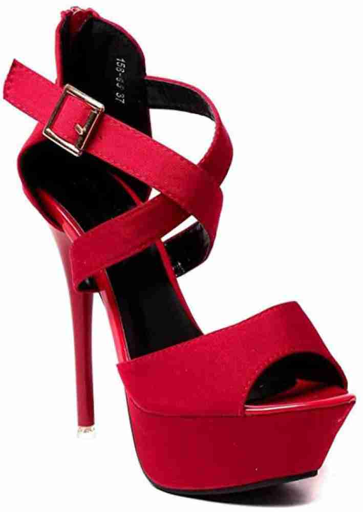 Red colour deals high heels