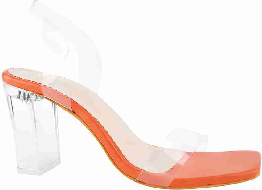 SELFIEE Women Orange Heels Buy SELFIEE Women Orange Heels Online