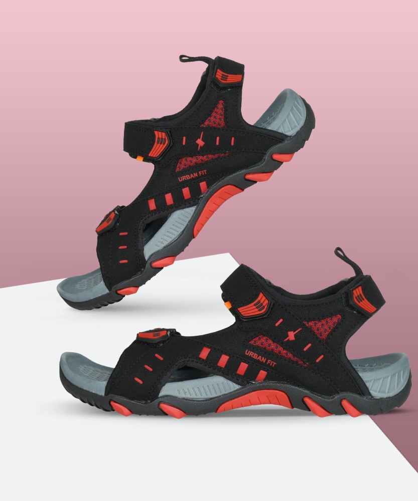 Sparx Men Black Red Sports Sandals