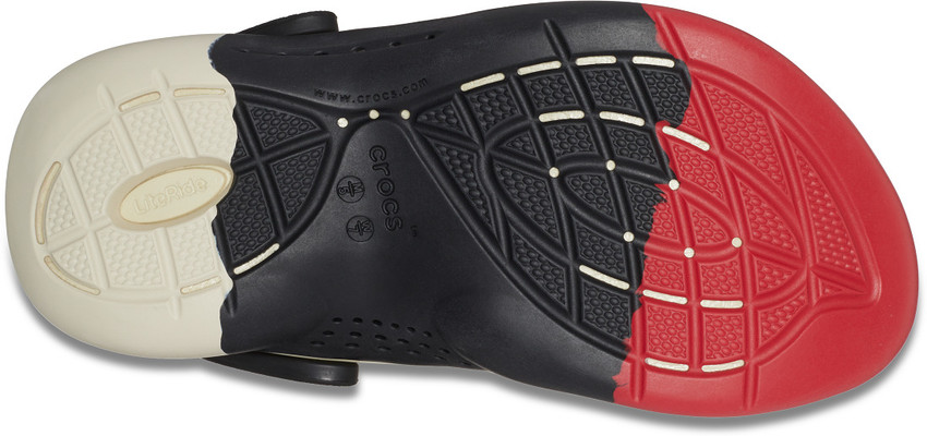 Crocs literide black and red store