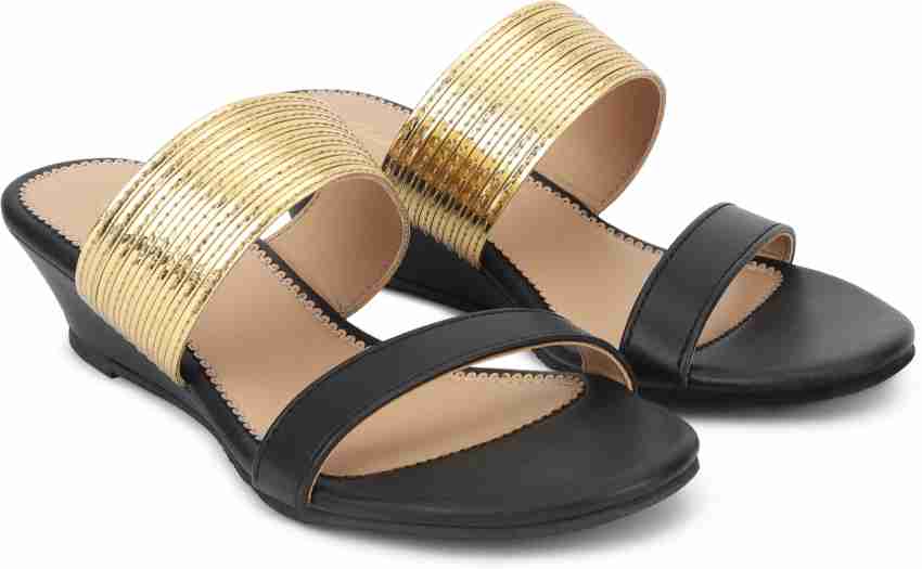 Black gold online wedges