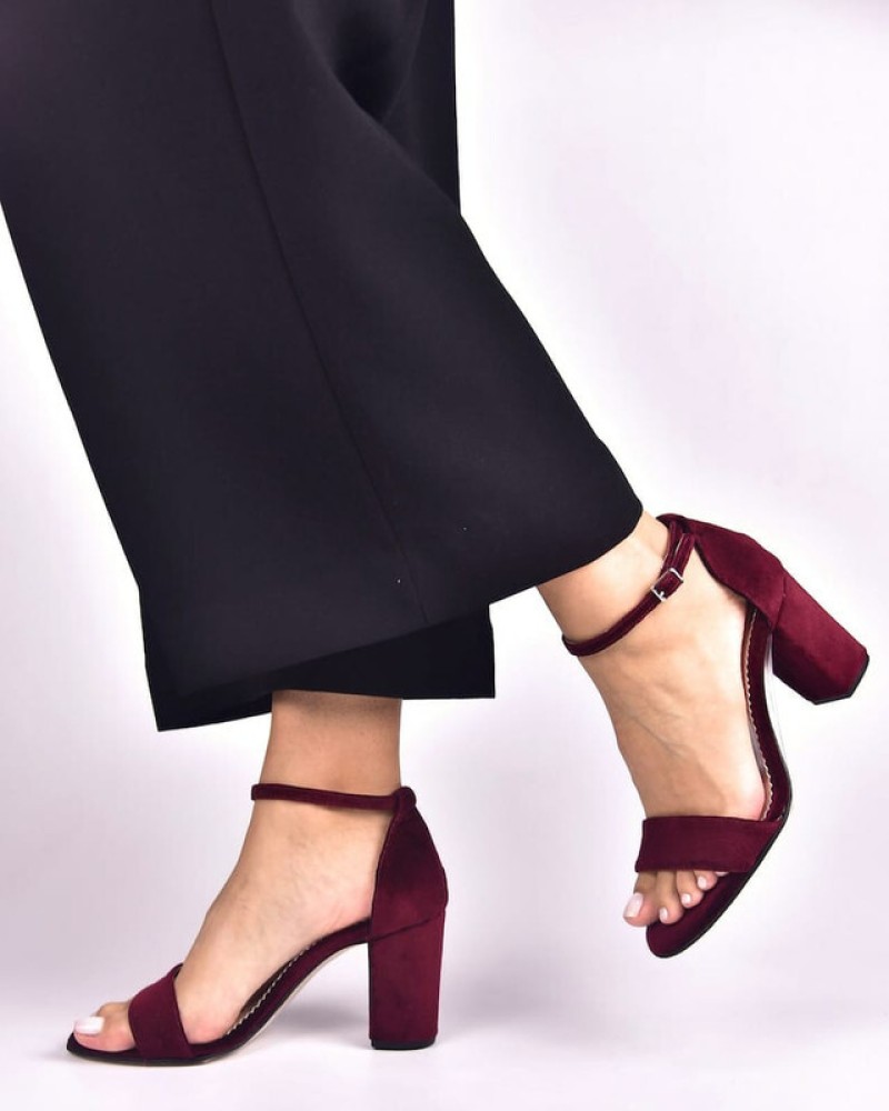 Maroon heels shop