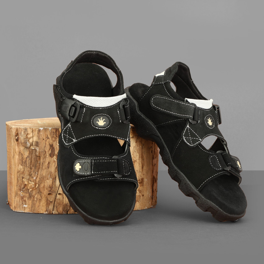 Way beach black sales velcro sandals for men