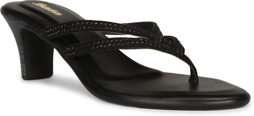 Bata black heels store sandals