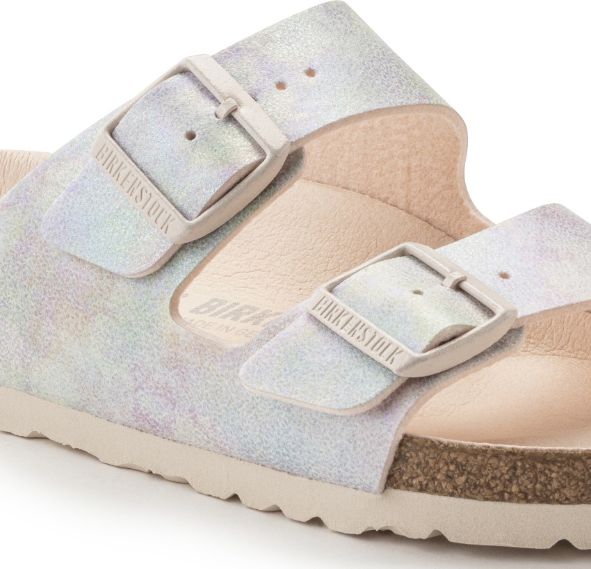 Birkenstock arizona washed online metallic pink