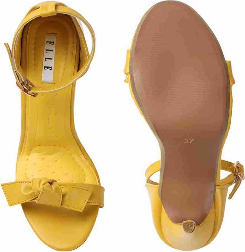 Elle Women Yellow Heels Buy Elle Women Yellow Heels Online at