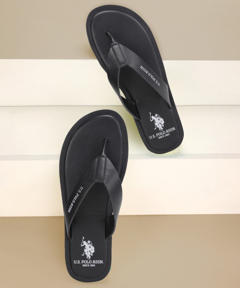 Buy US Polo Association U.S.Polo Assn. Men's Weber Black Hawaii Thong  Sandals-6 UK/India (40 EU) (2531913005) online | Looksgud.in