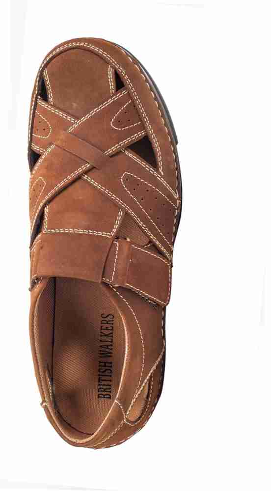 British Walkers Men Brown Copper Sandals Buy Dark Brown Color