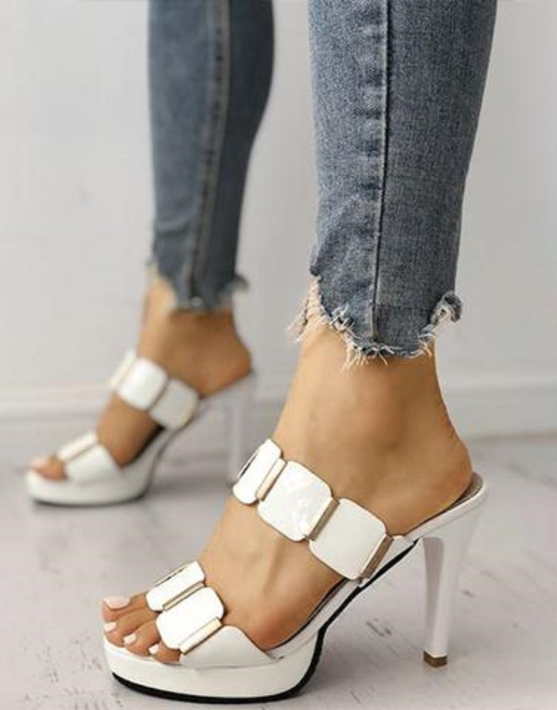 Very hot sale white heels