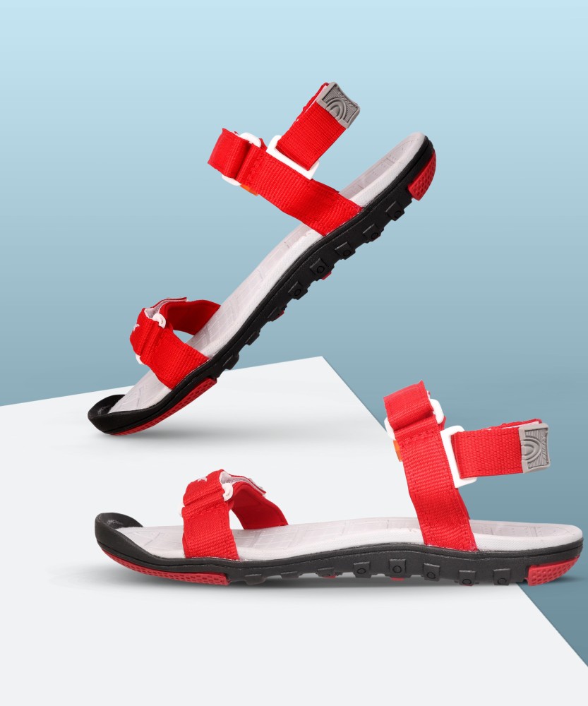 Sandal red online colour