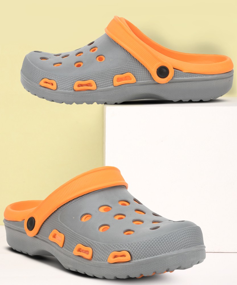 Aqualite Men Grey Orange Clogs Buy Aqualite Men Grey Orange