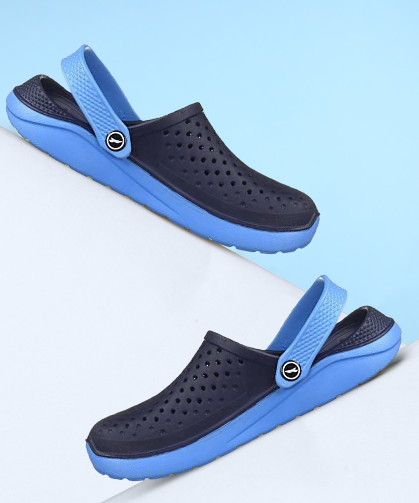 men blue clogs