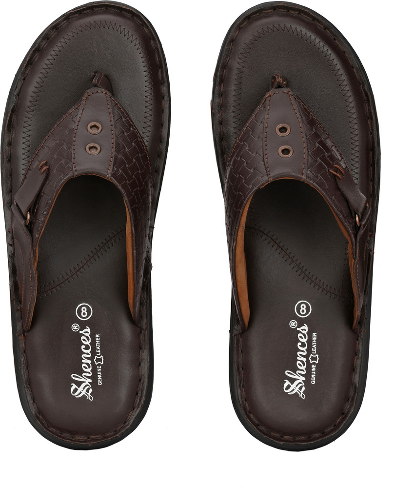 Shences tan leather slippers 2025