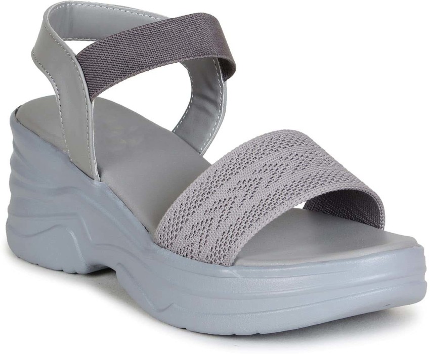 Women's sales gray wedges