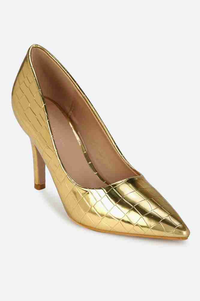 Pale gold sales heels