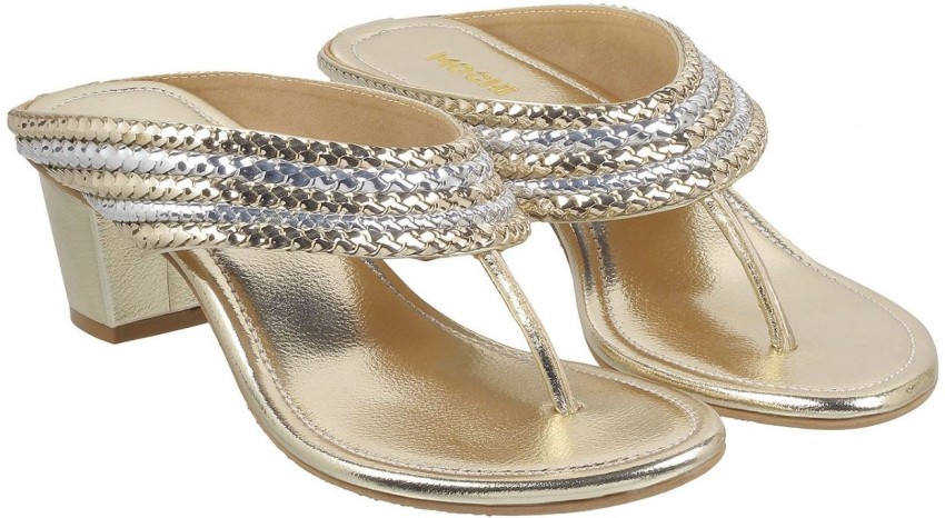 MOCHI Women Gold Heels - Buy MOCHI Women Gold Heels Online at Best Price -  Shop Online for Footwears in India