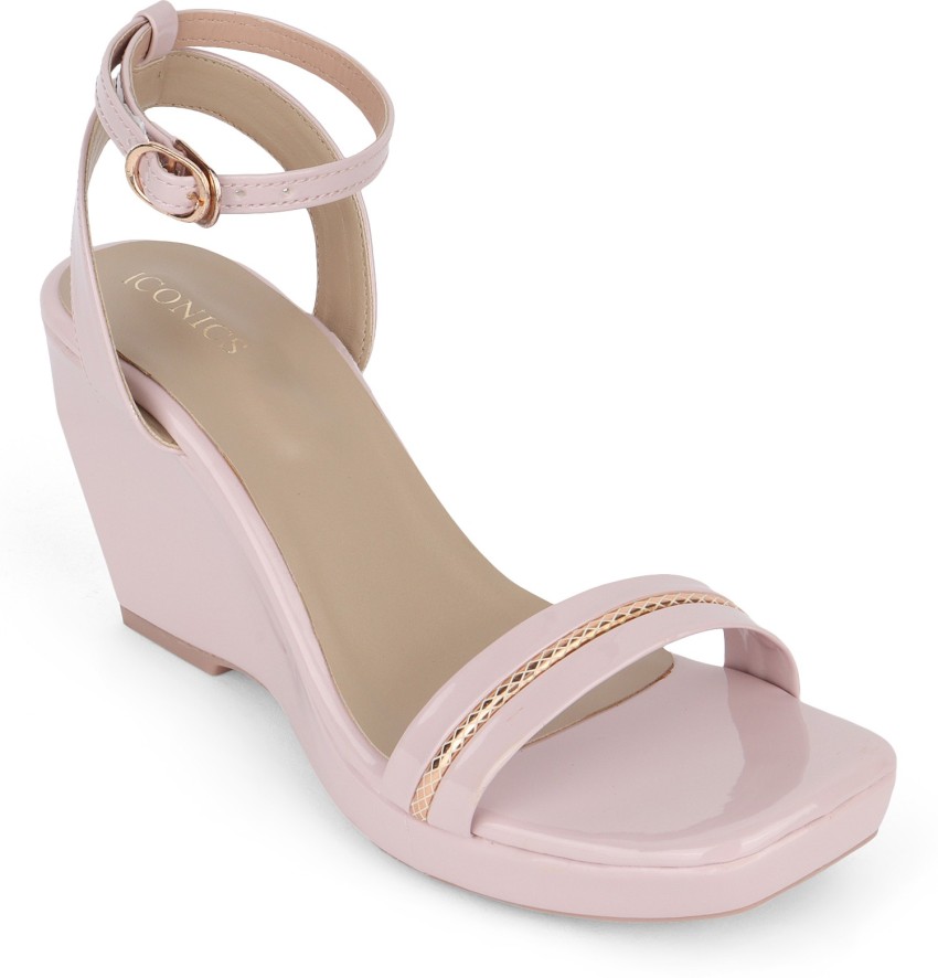 Womens nude best sale wedge sandals