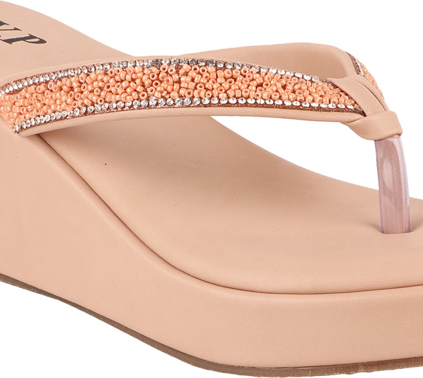 Nude wedge flip discount flops