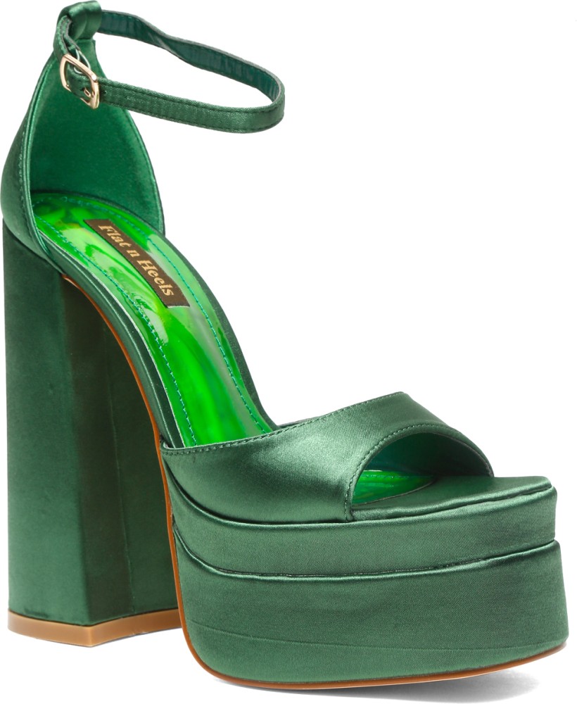 flat n heels Women Green Heels Buy flat n heels Women Green