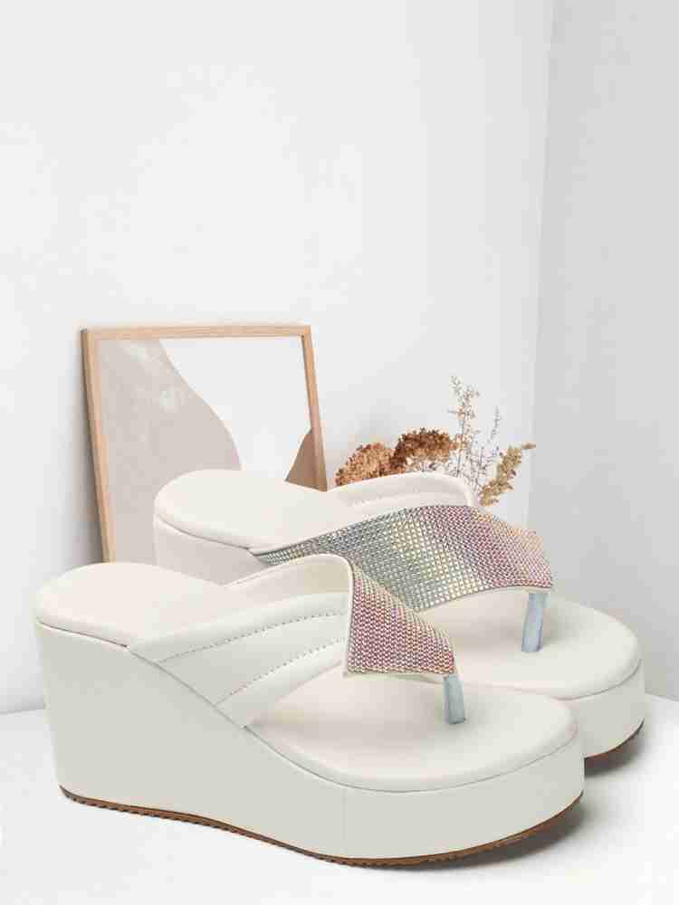 White discount wedge sandal