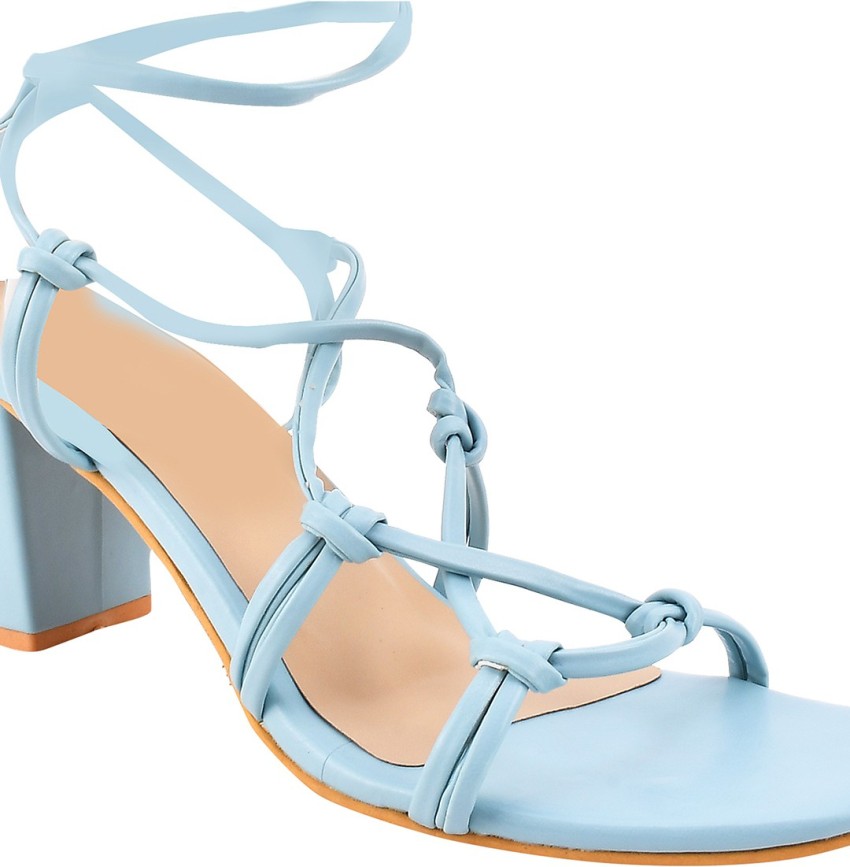 Pale blue heeled online sandals