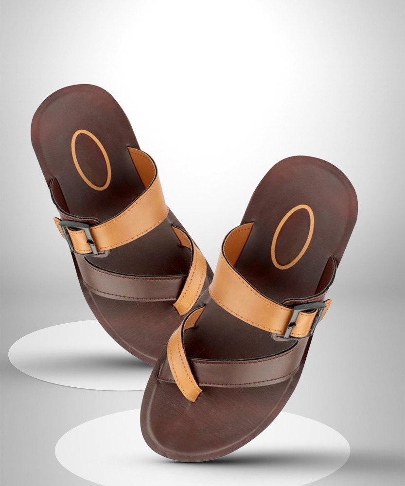 BIRDE Stylish Comfortable Breathable Brown Chappal Slides