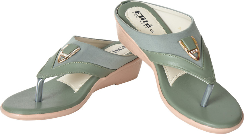 Elite Women Olive Wedges Buy Elite Women Olive Wedges Online at
