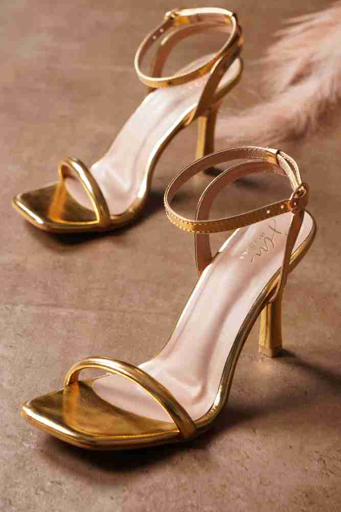 Gold buckle outlet heels