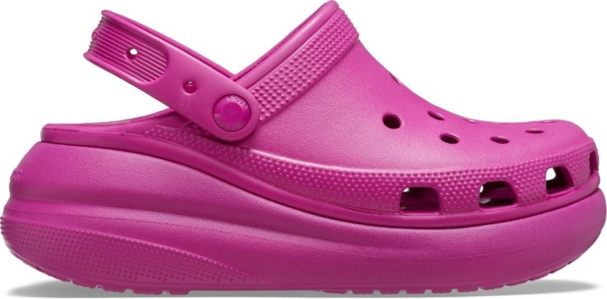 Pink platform clearance crocs