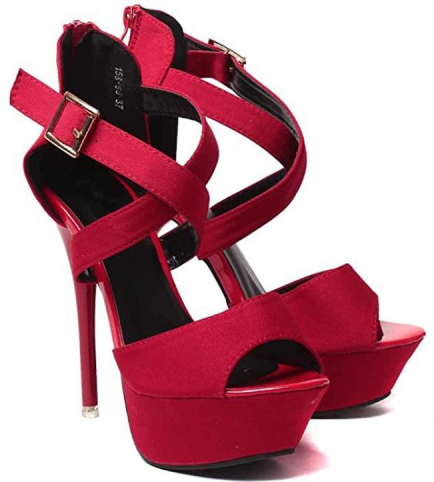 Sandal hot sale red colour