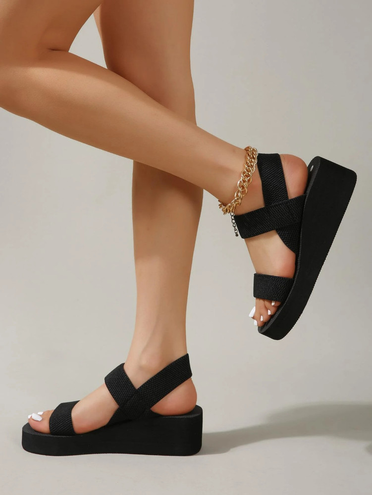Layasa Women Black Wedges Buy Layasa Women Black Wedges Online
