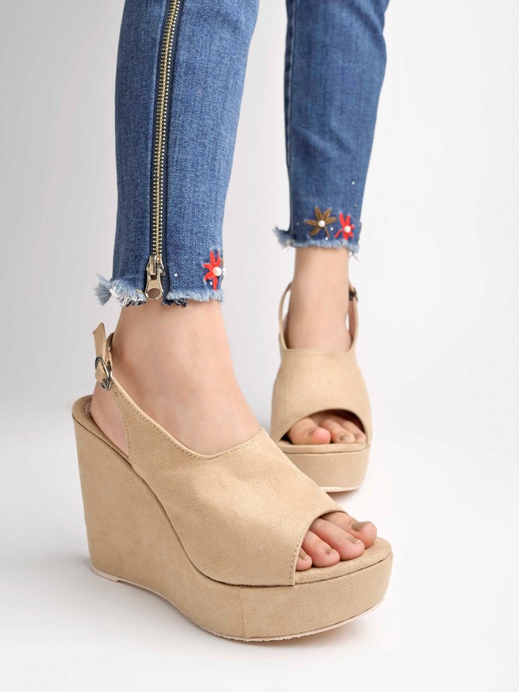 Stylestry Women Beige Wedges Buy Stylestry Women Beige Wedges