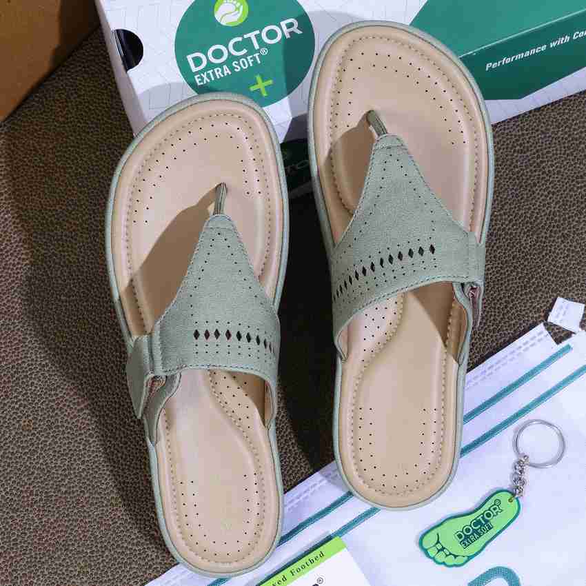 DOCTOR EXTRA SOFT Flat Memory Foam Slippers FlipFlops