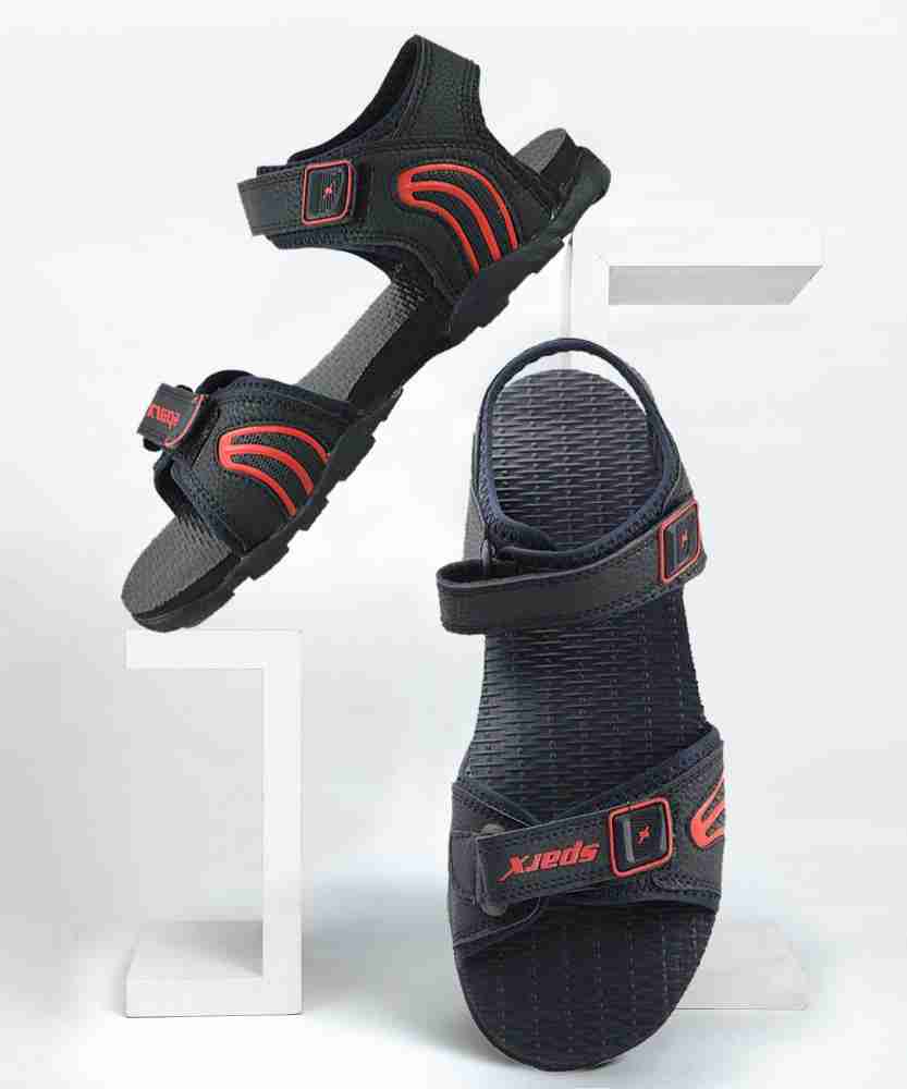 Sparx Men Black Sandals