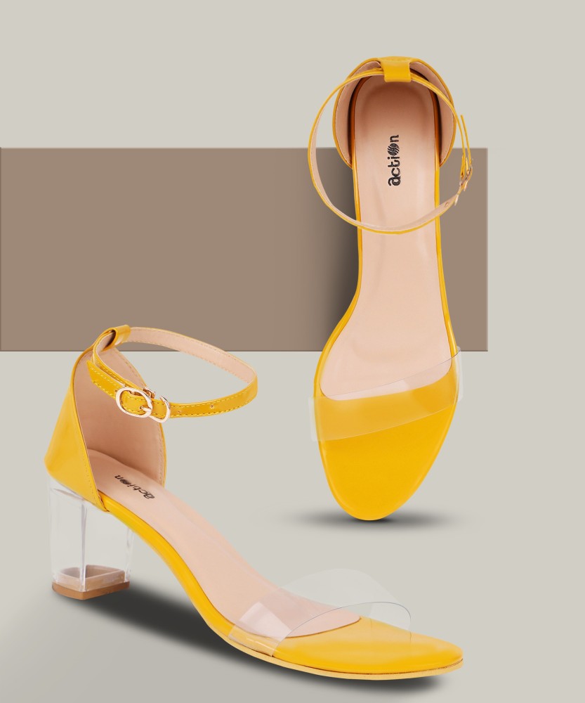 Ladies hot sale yellow heels