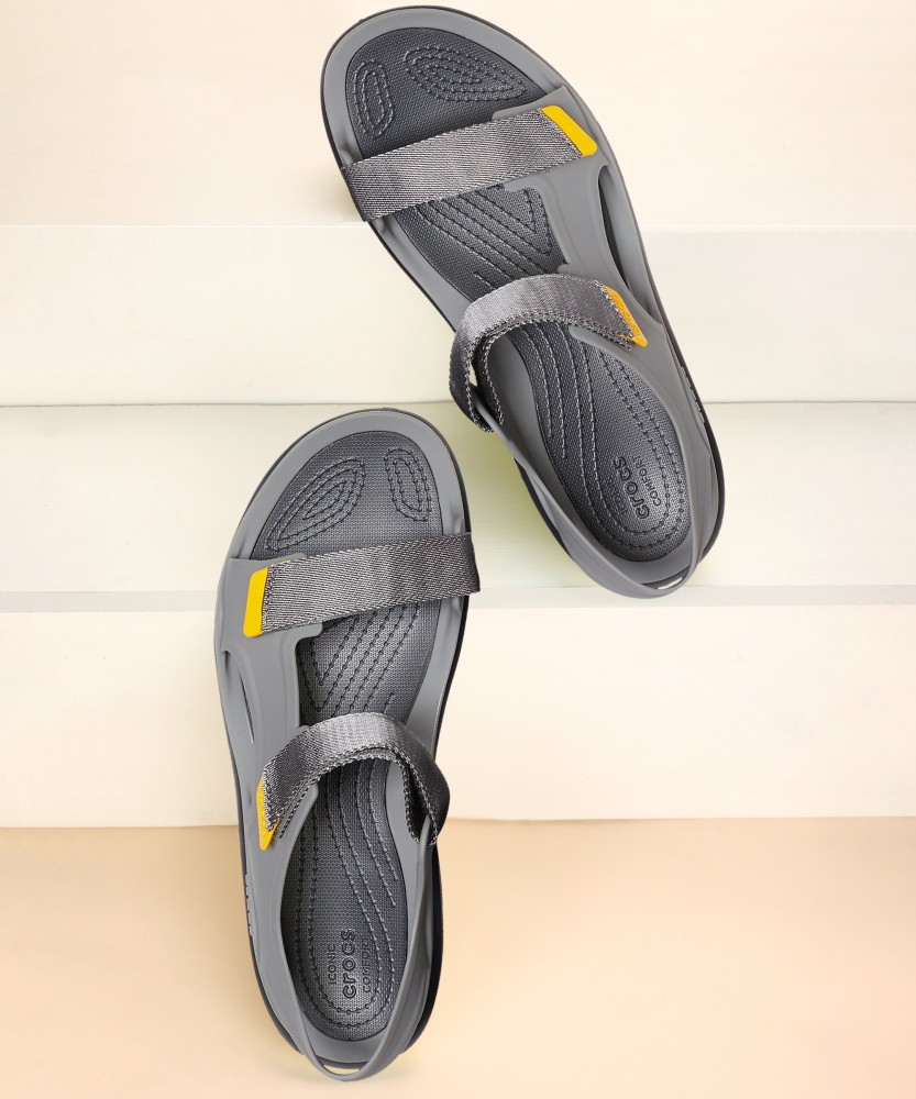 Crocs gray croslite hot sale floater sandals