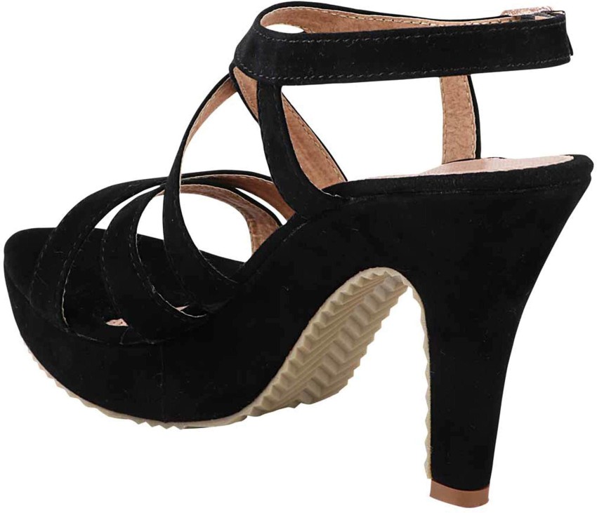 French Connection Dita Women's Size 10 M Black Suede Platform Heel Sandals  Shoes